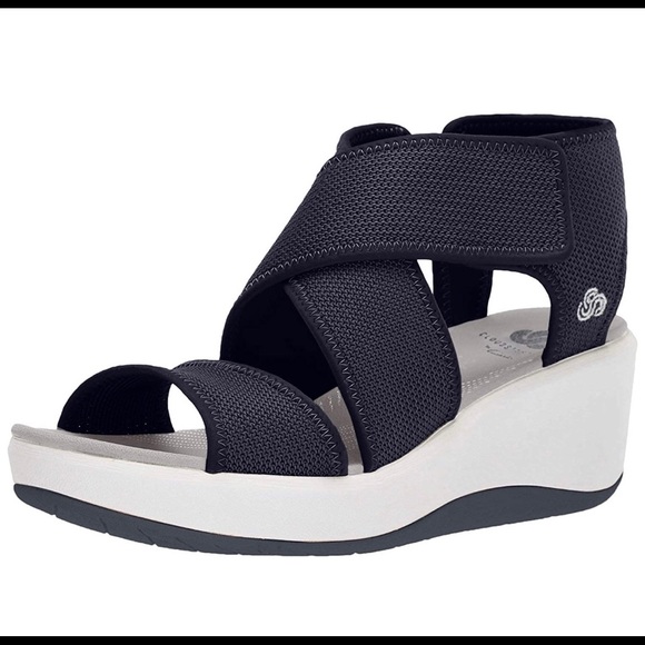 Clarks | Shoes | Clarks Womens Step Cali Palm Sandal Navy Size 85 | Poshmark